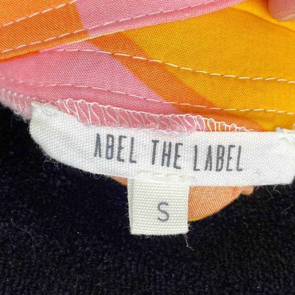 ANTHROPOLOGIE ABEL THE LABEL Sunset Floral Tiered Boho Tropical Maxi Dress Small - Picture 11 of 16